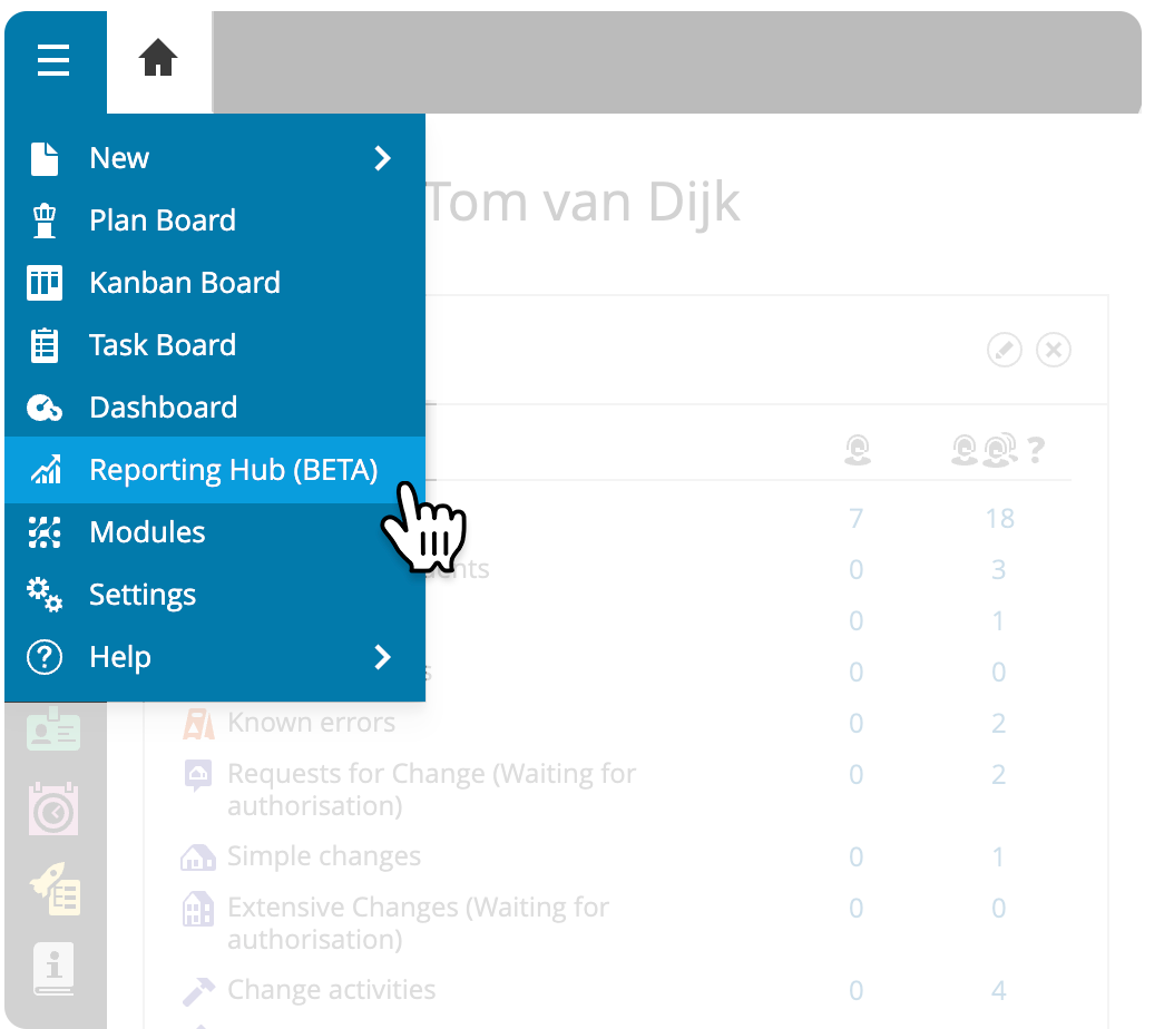 Reporting Hub location