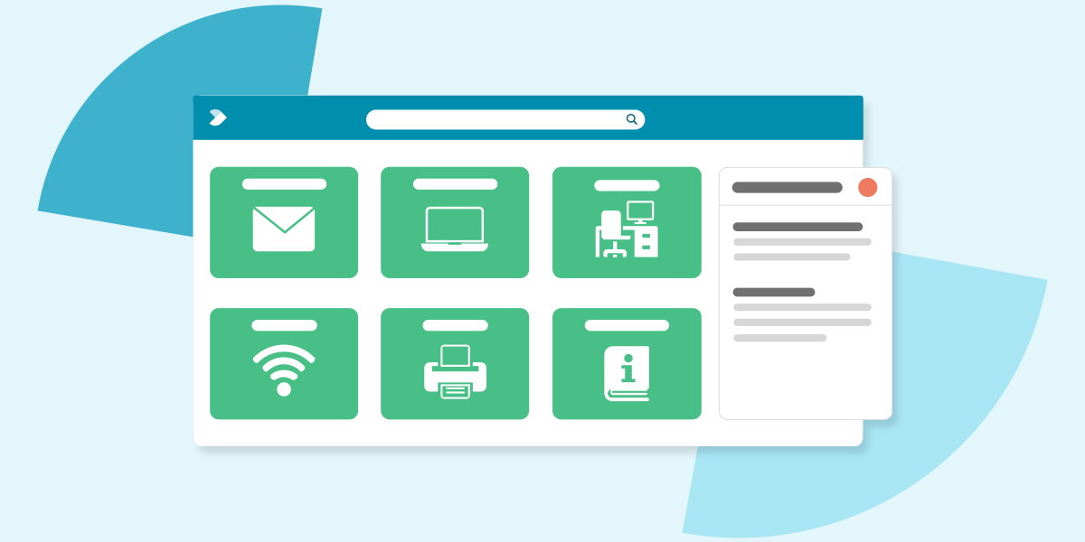 Software screenshot of a TOPdesk self service portal.