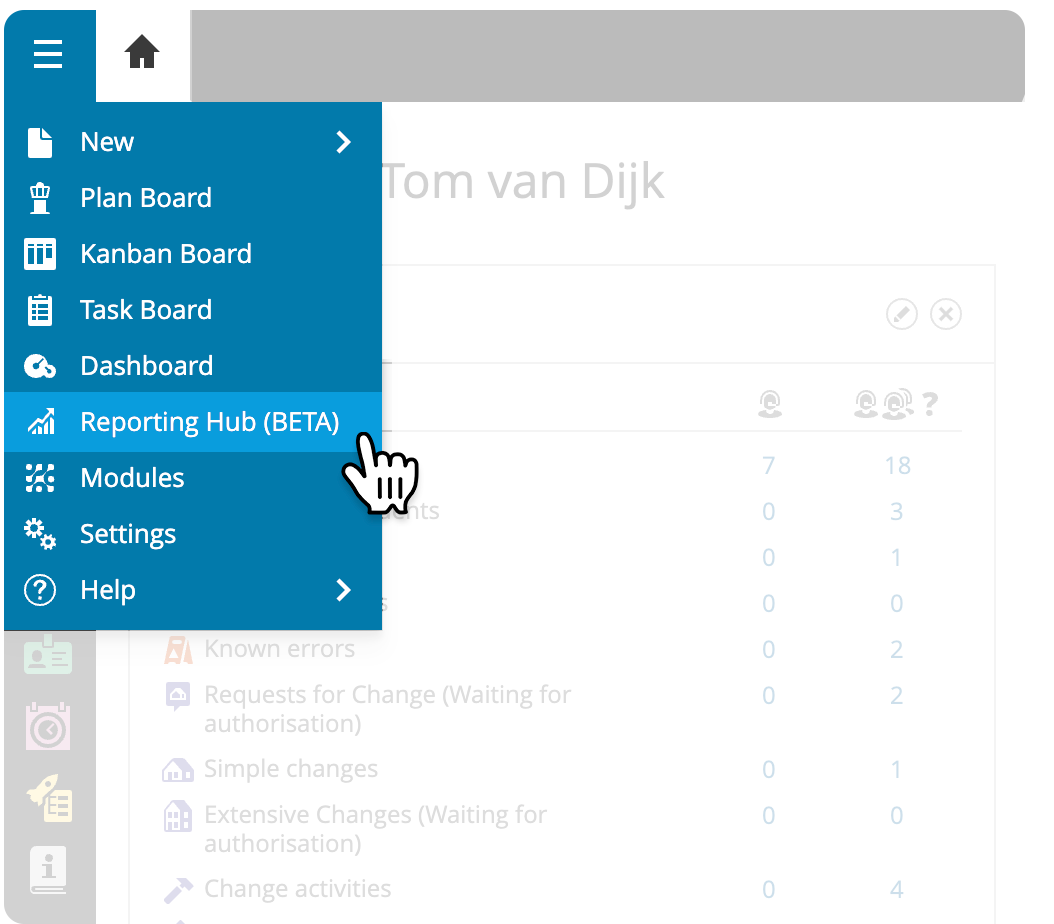 reporting hub location